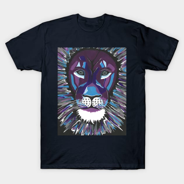 FIERCE Lion Painting T-Shirt by SartorisArt1